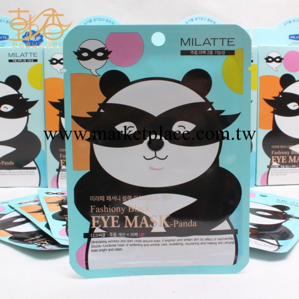批發韓國正品代購MILATTE黑熊貓傢族保濕祛黑眼圈抗皺眼貼眼膜貼工廠,批發,進口,代購