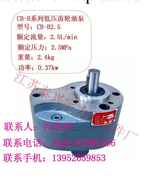 CB-B2.5齒輪泵/油泵/液壓油泵/該泵適用於工程機械工廠,批發,進口,代購