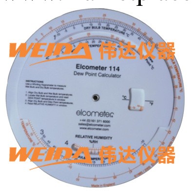 Elcometer 114英國易高 露點計算盤計算器,計算露點和相當濕度工廠,批發,進口,代購