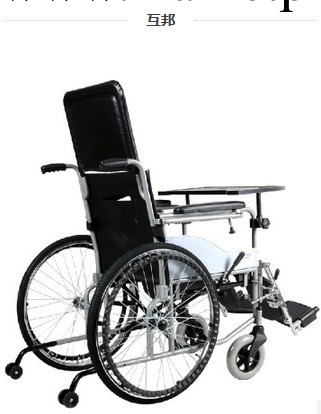 互邦坐便輪椅車HBG6－B 高靠背全躺 帶餐桌安全帶 後傾裝置 護腿工廠,批發,進口,代購