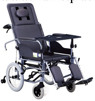 互邦輪椅車HBL10-BFQ16輕便折疊帶坐便 配安全帶餐桌 帶防後傾輪工廠,批發,進口,代購