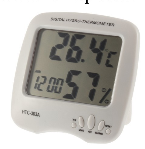 電子溫濕度計 傢用數顯溫濕度計 超薄 HTC-303A時鐘溫濕度計 外貿批發・進口・工廠・代買・代購