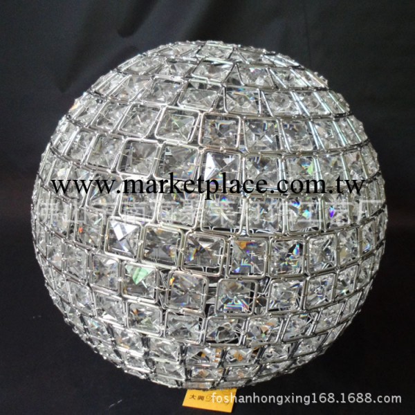 簡約現代 單頭圓球水晶吊燈罩 客廳臥室圓形燈具 創意鐵藝燈飾工廠,批發,進口,代購