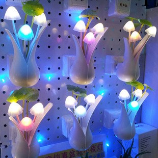 創意節能七彩LED燈插電裝飾聲光控燈起夜燈嬰兒燈裝飾款一件代發批發・進口・工廠・代買・代購