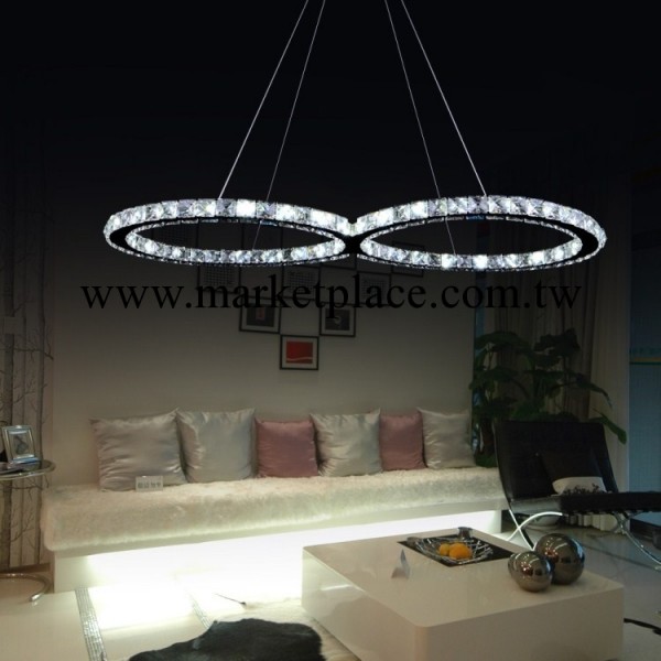 歐蒂蔓創意簡約時尚燈具 LED水晶吊燈客廳燈餐廳燈臥室燈8字形燈工廠,批發,進口,代購