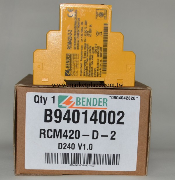 德國本德爾BENDER 電流監視機RCM420-D-2 訂貨號B94014002 現貨工廠,批發,進口,代購