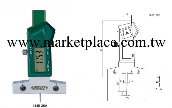 進口INSIZE英示1145-25A袖珍數顯深度尺工廠,批發,進口,代購