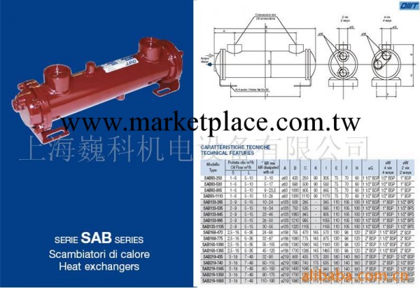 批發意大利OMT水冷冷卻器SAB219-1660-S4工廠,批發,進口,代購