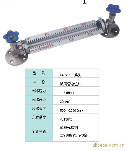 【企業集采】供應X49W-16P L=1600MM 316材質玻璃管液位計批發・進口・工廠・代買・代購