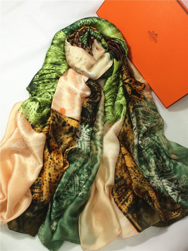 2015秋冬新款圍巾專櫃品質噴繪加寬時尚優雅真絲絲巾披肩女工廠,批發,進口,代購
