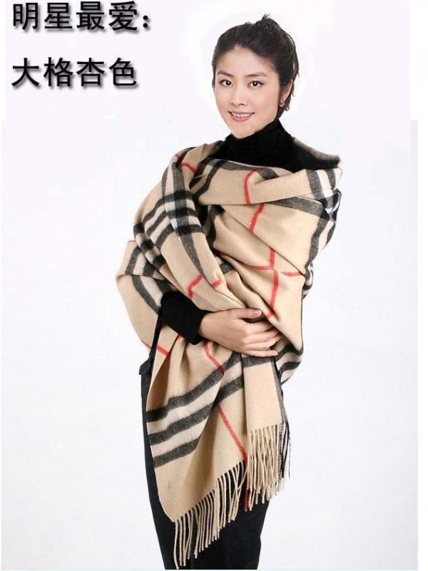 一件代發B傢格子羊絨披肩圍巾兩用加厚Acne女士圍巾秋冬季純色工廠,批發,進口,代購