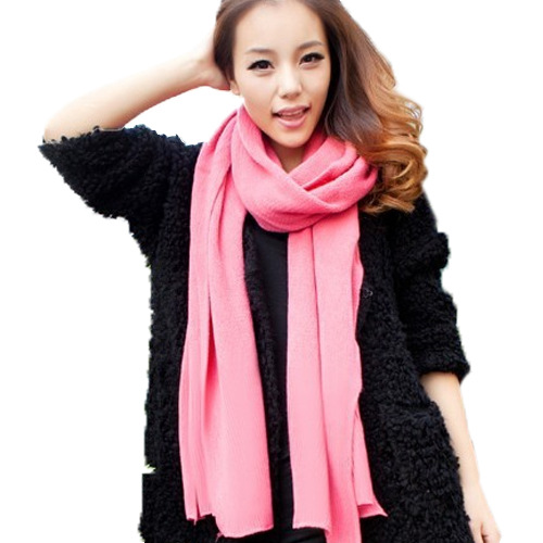 2015韓國秋冬女圍巾純色 冬季男女士韓版毛線圍巾披肩兩用工廠,批發,進口,代購