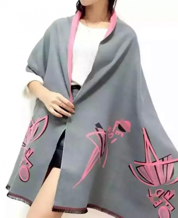 2015新款跳舞女孩圍巾披肩 高檔羊絨雙麵兩用保暖百搭圍巾工廠,批發,進口,代購