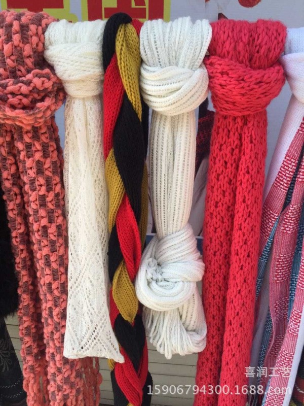 最新秋冬熱賣圍巾 保暖針織圍巾 5元模式地攤貨源 棉質圍巾工廠,批發,進口,代購