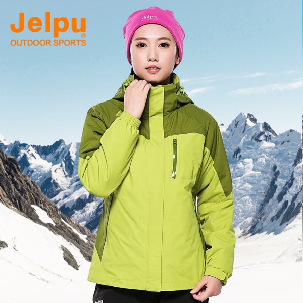 吉拉普/Jelpu女士三合一兩件套戶外沖鋒衣防風防水透氣戶外登山服工廠,批發,進口,代購