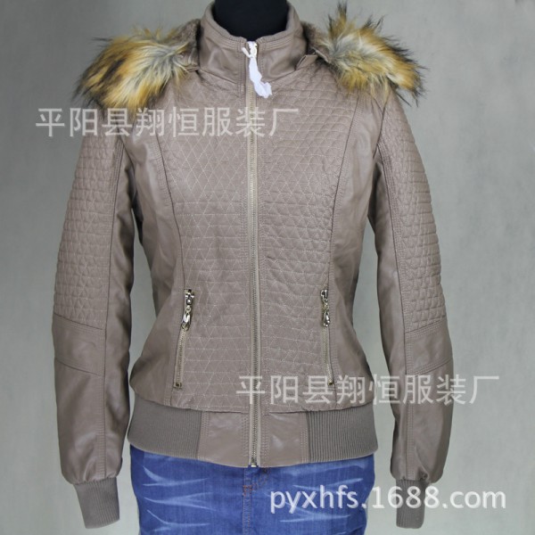 新品歐美pu女士皮衣夾克外套廠傢定製工廠,批發,進口,代購