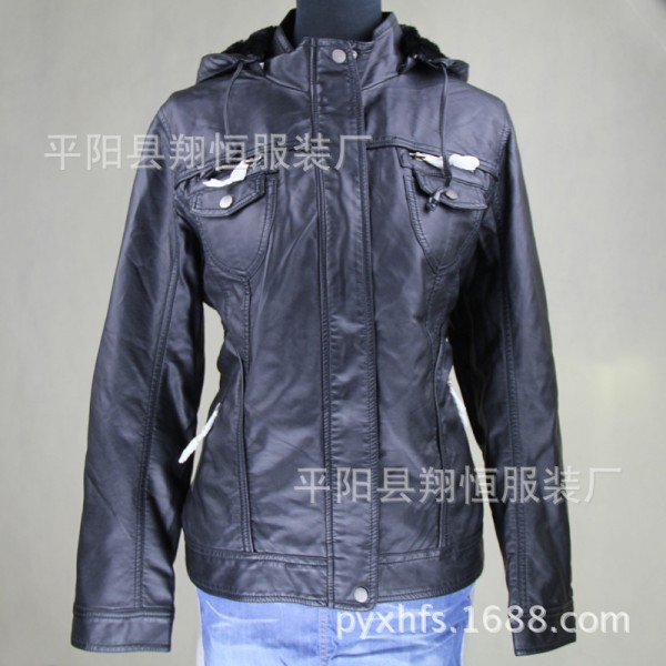 新品歐美機車款pu女士皮夾克定製 皮衣定做工廠,批發,進口,代購
