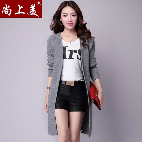 2015秋冬裝新款針織開衫女 下擺開叉粗針毛衣外套廠傢批發代理工廠,批發,進口,代購