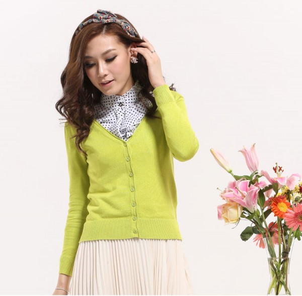 外貿原單2015秋裝新款長袖韓版針織衫 女式針織開衫 女裝外套批發工廠,批發,進口,代購