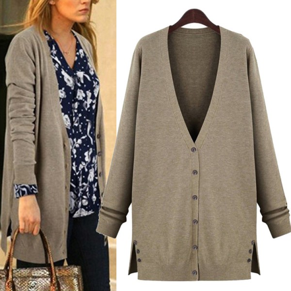 2015秋冬裝新款 胖妹妹特大碼針織衫中長款開衫外搭長袖外套 批發工廠,批發,進口,代購