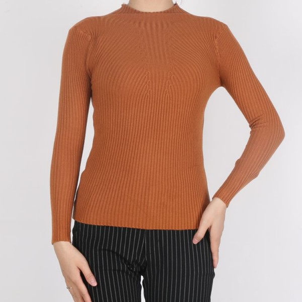 新款秋冬女裝韓版套頭長袖半高領打底衫 女式修身針織衫保暖毛衣工廠,批發,進口,代購