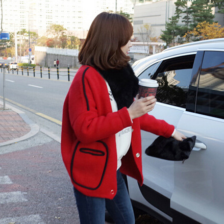 154A2015秋裝上衣新款韓版長袖寬松學生毛衣針織衫外套工廠,批發,進口,代購