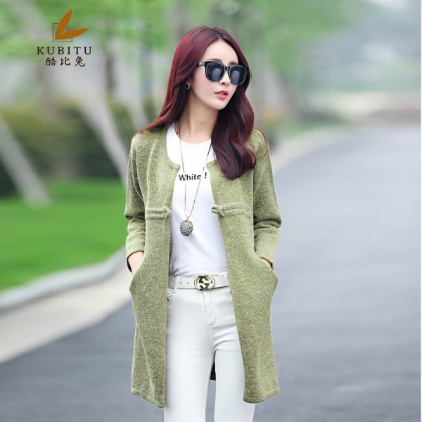 1868 2015韓版新款女裝花色針織開衫單排暗扣連門襟寬松外套開衫工廠,批發,進口,代購