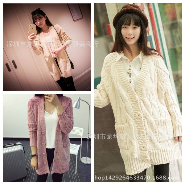 地攤尾貨女裝 庫存雜款女式厚開衫 針織衫女外套低價服裝批發工廠,批發,進口,代購