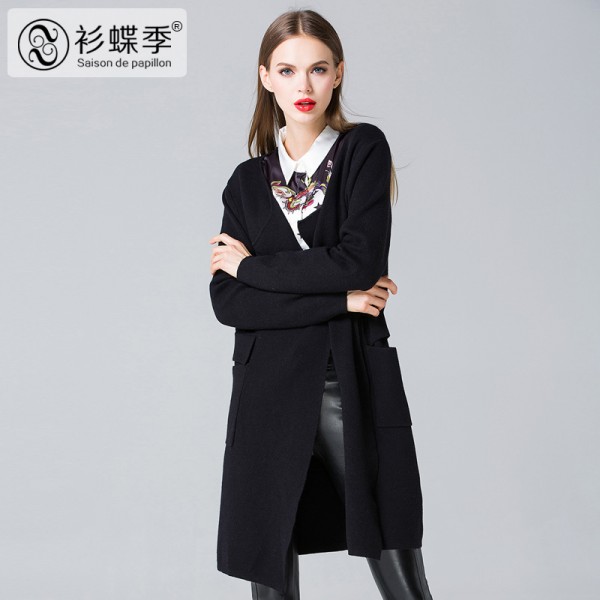 輕奢風超好質。冬裝羊絨大衣外套修身中長款針織衫女士毛衣E569工廠,批發,進口,代購