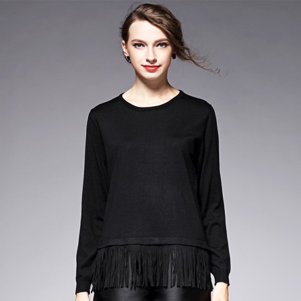 2015熱賣品牌女裝三七羊毛上衣批發 歐美時尚女裝羊毛針織衫代理工廠,批發,進口,代購