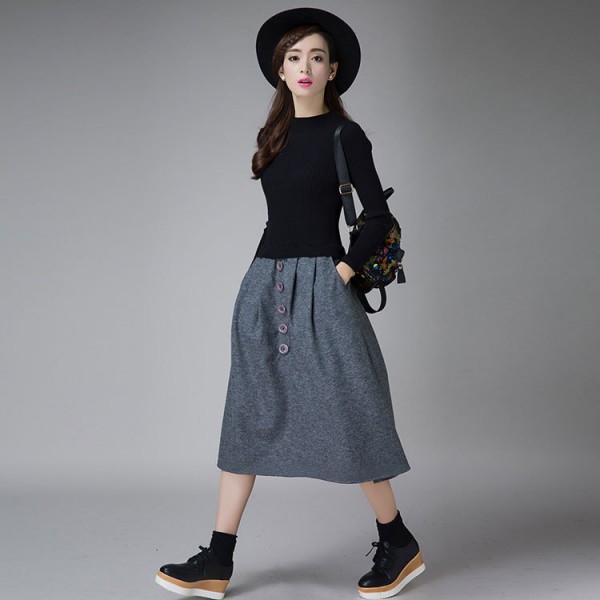 2015秋冬新款韓版時尚潮流女式針織毛衣裙 精品女式毛衫批發工廠,批發,進口,代購