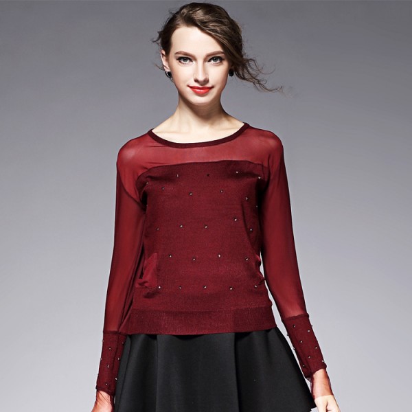 2015歐美女裝新品羊毛打底衫 精品秋季新品熱賣羊毛打底衫代理工廠,批發,進口,代購