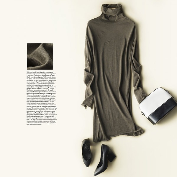 高領打底衫歐洲站秋冬新款修身顯瘦百搭氣質保暖中長款薄款針織衫工廠,批發,進口,代購