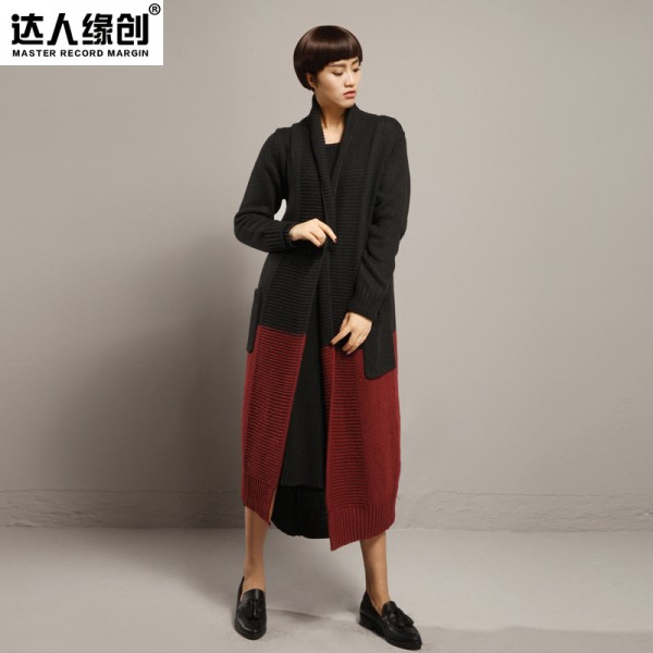 2015年冬季新款女式針織開衫外套文藝范寬松大碼針織外套工廠,批發,進口,代購