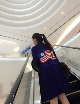 超好穿！！！老佛爺美國國旗LOGO初秋季針織開衫現貨發工廠,批發,進口,代購