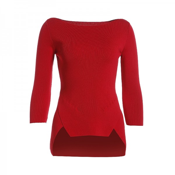 2015秋裝新款女外貿高品質純色一字領高彈修身針織衫長袖 BG2105工廠,批發,進口,代購