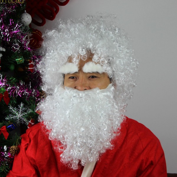 廠傢直銷 聖誕老人帽子套裝含白胡子假發眉毛工廠,批發,進口,代購