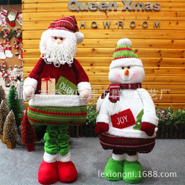 佈藝伸縮桿聖誕老人雪人公仔 櫥窗佈置節日裝飾品擺件 聖誕老人批發・進口・工廠・代買・代購