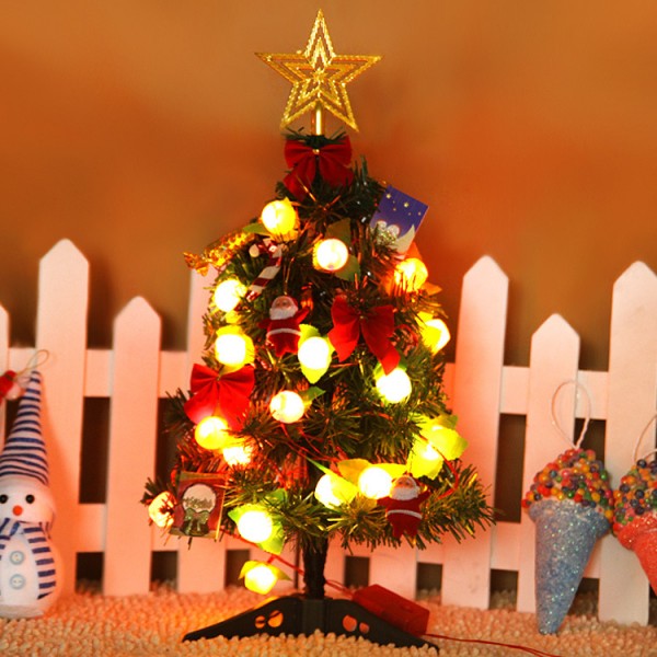 60CM厘米帶燈聖誕樹套餐聖誕節用品裝飾品迷你桌麵小聖誕樹批發・進口・工廠・代買・代購