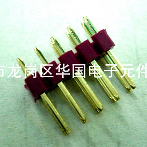 紫色膠芯鍍金排針，間距2.54，2X5P，環保，可定做2X2P--2X40P批發・進口・工廠・代買・代購