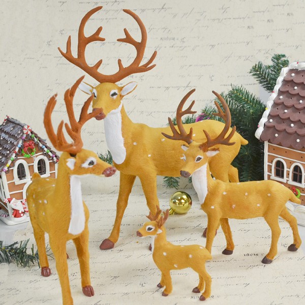 毛絨聖誕鹿公仔仿真聖誕麋鹿聖誕樹裝飾品鹿擺件聖誕節日裝飾禮物批發・進口・工廠・代買・代購