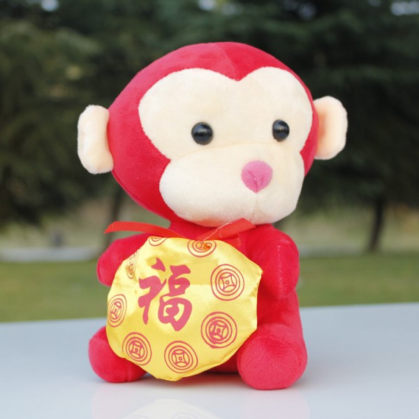 2016年猴年玩具吉祥物猴公仔 卡通喜慶抱禮包福字猴毛絨玩具玩偶批發・進口・工廠・代買・代購