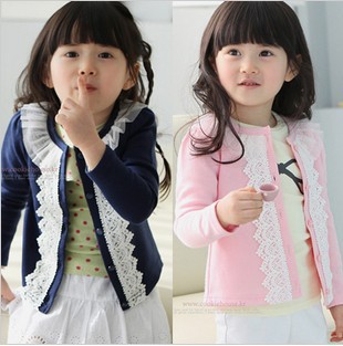 2015年秋款童裝蕾絲開衫女童兒童韓國寶寶外套 童裝批發批發・進口・工廠・代買・代購