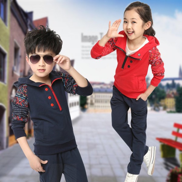 童裝 2015年春秋款韓版兒童兩件套新款童套裝中大童男女運動套裝工廠,批發,進口,代購