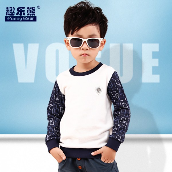 童裝秋款 2015韓版兒童長袖 男童圓領上衣 寶寶長袖T恤  童t恤工廠,批發,進口,代購