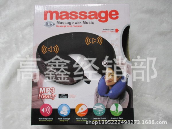 massage U型 音樂電動頸椎按摩枕 勁椎按摩器 護頸枕 車載按摩枕批發・進口・工廠・代買・代購