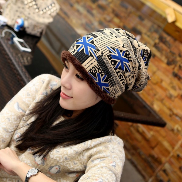 韓國帽子女士冬季國旗加厚套頭帽堆堆帽 雙層保暖廠傢批發帽子工廠,批發,進口,代購
