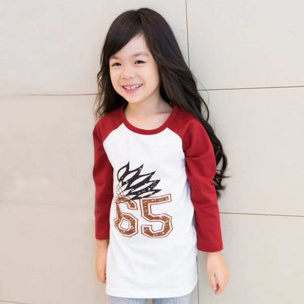 2015韓版秋款新款女童拼色字母長袖T恤女童寶寶打底衫童裝童T恤工廠,批發,進口,代購