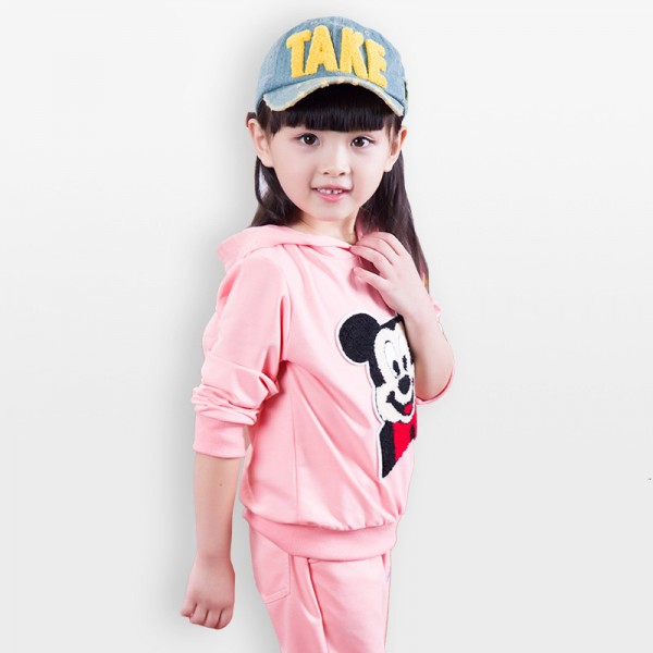 2015春秋款童裝 卡通韓版運動女童套裝 長袖中大兒童服裝新品工廠,批發,進口,代購
