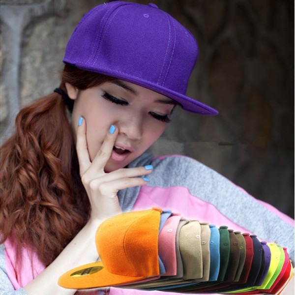 2015春夏新款 光板棒球帽 嘻哈帽 純色平沿帽時尚遮陽帽工廠,批發,進口,代購